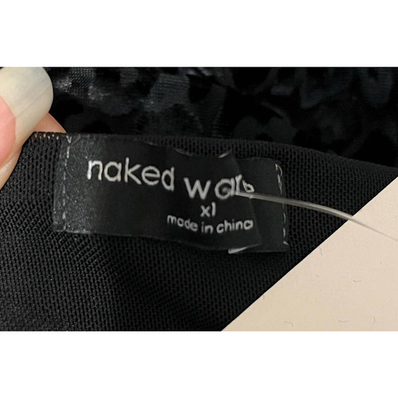 Naked Wardrobe dress black leopard off the shoulder XL - Picture 6 of 6